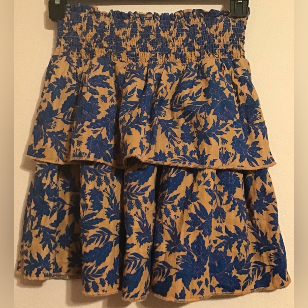 Universal Threads Blue Orange Ruffle Mini Skirt S… - image 3